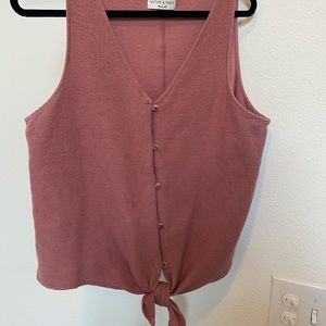 Dusty Pink Madewell Tie Tank Top XXL